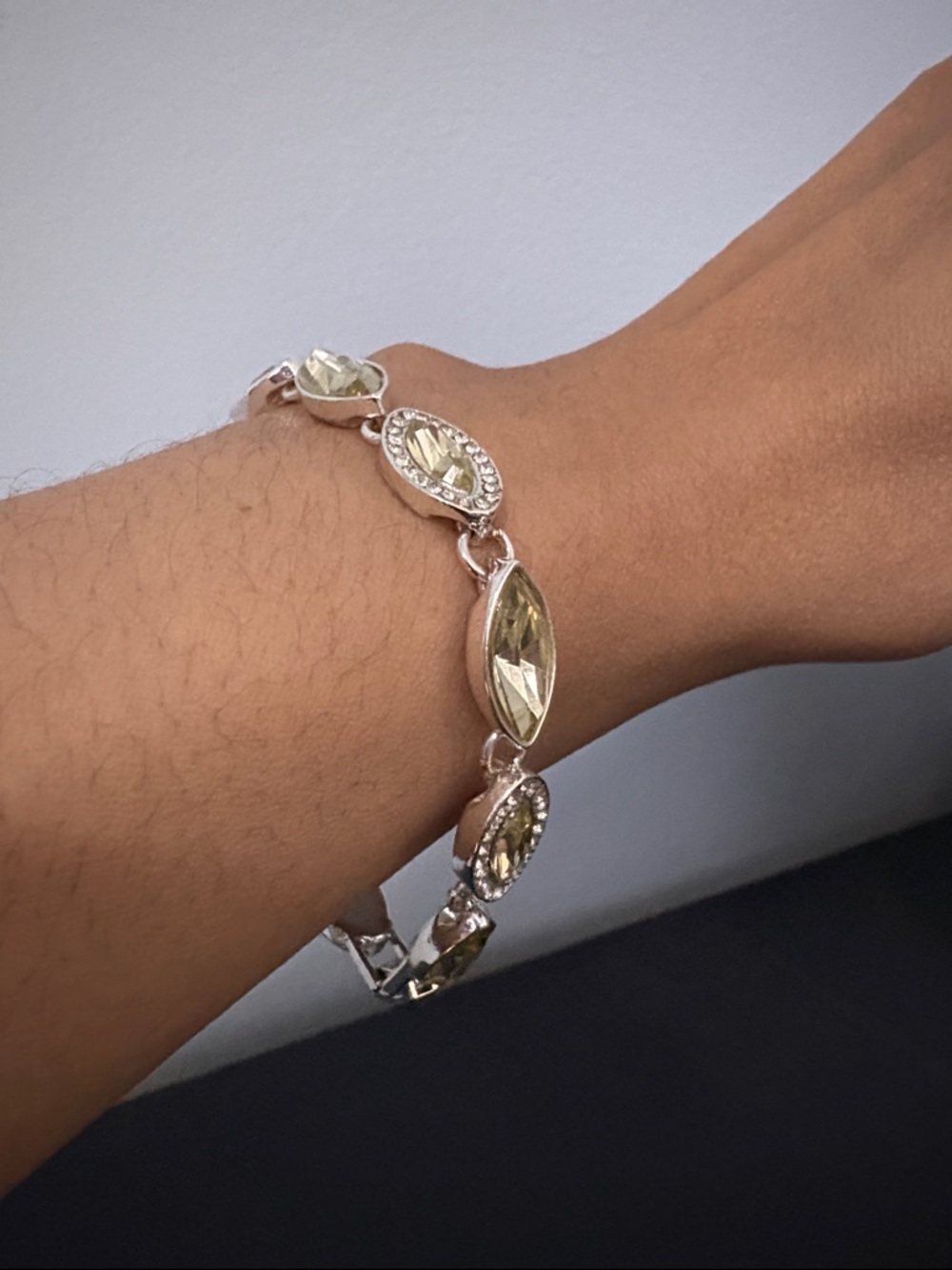 Napier Silver Tone Crystal Bracelet